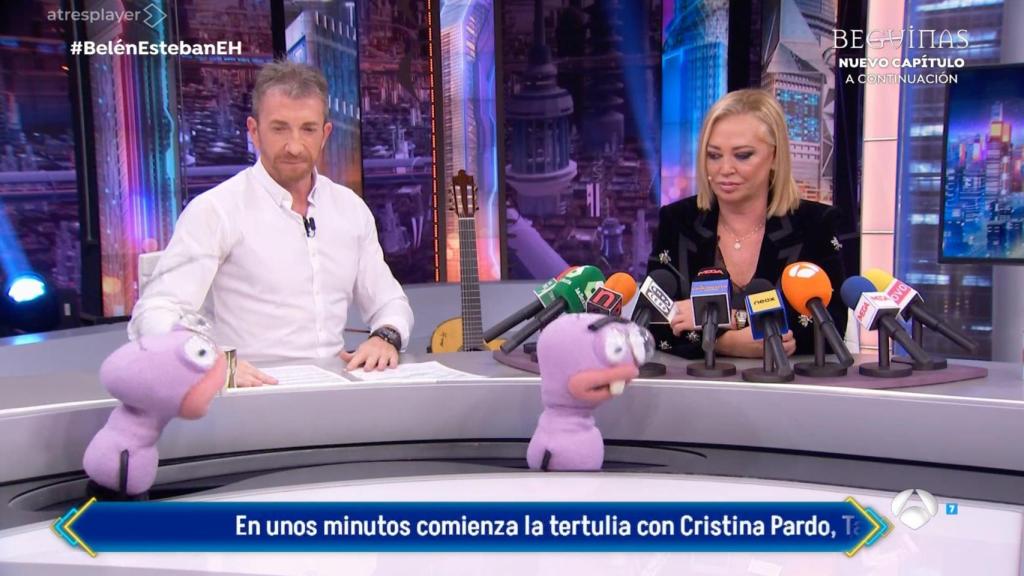 Pablo Motos, Trancas y Barrancas y Belén Esteban en 'El Hormiguero'.