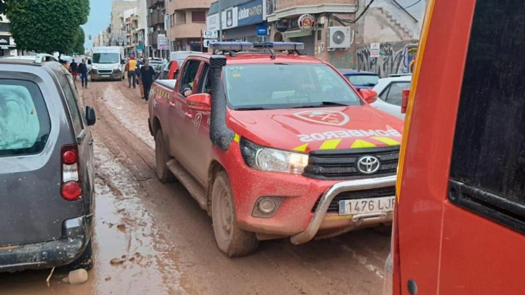 Un coche de Bomberos.