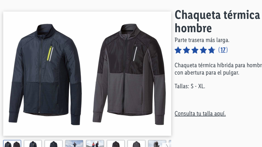 Chaqueta térmica híbrida.