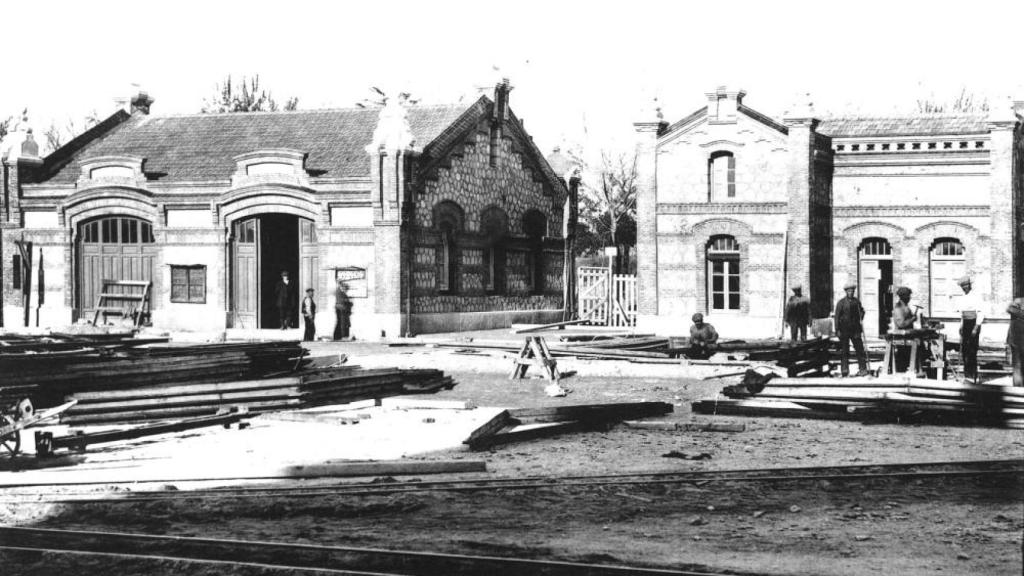 Puesto de Incendios y Portería del Matadero Municipal, hacia 1916. Foto: Matadero Madrid