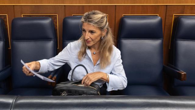 Yolanda Díaz, vicepresidenta segunda y ministra de Trabajo, durante la sesión de control al Gobierno en el Congreso del 30 de octubre de 2024