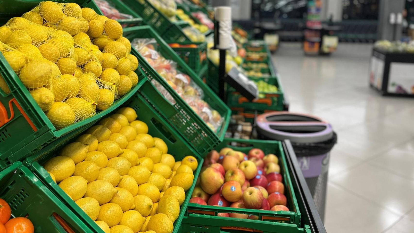 El expositor de frutas y verduras de un Mercadona, en imagen de archivo.