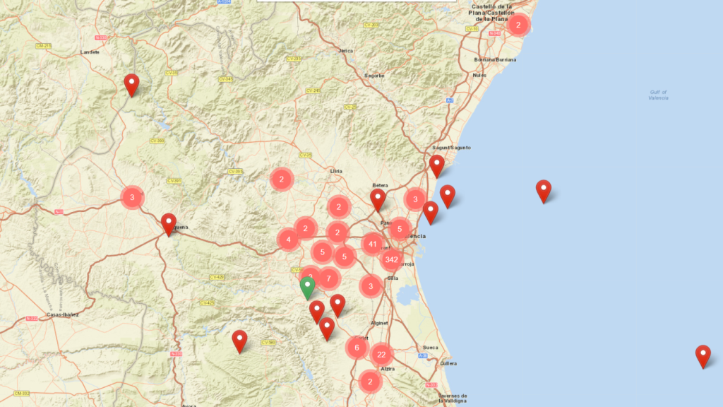 El mapa interactivo de Ayuda Terreta.