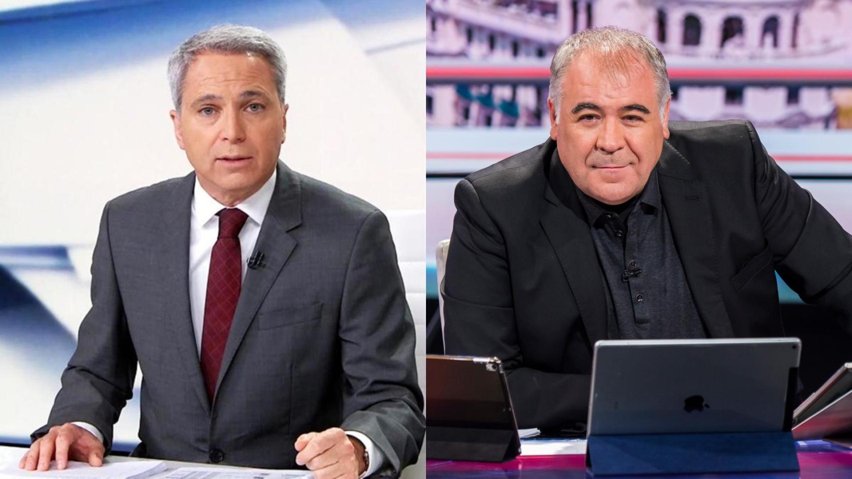 Vicente Vallés en 'Antena 3 Noticias' y Antonio García Ferreras en 'Al Rojo Vivo'.