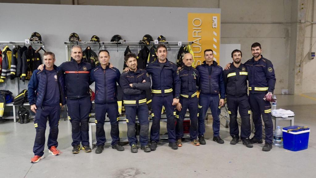 Bomberos de la Diputación de Valladolid desplazados a Valencia