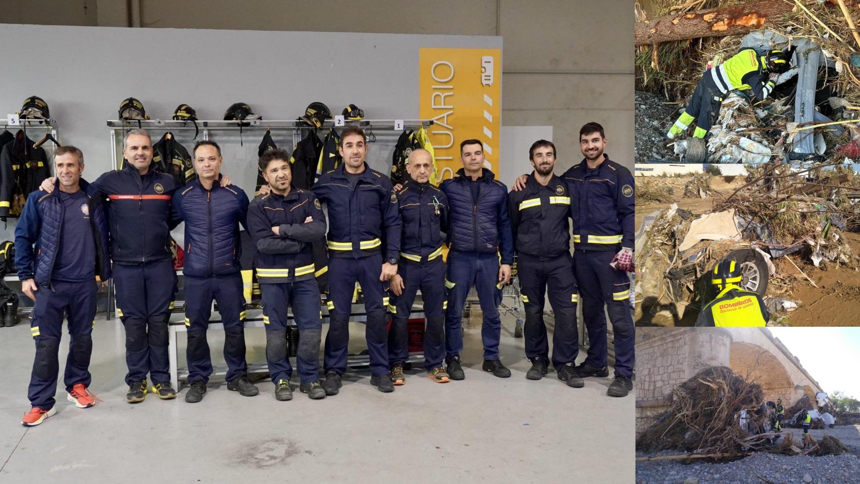 Bomberos de la Diputación de Valladolid desplazados a Valencia