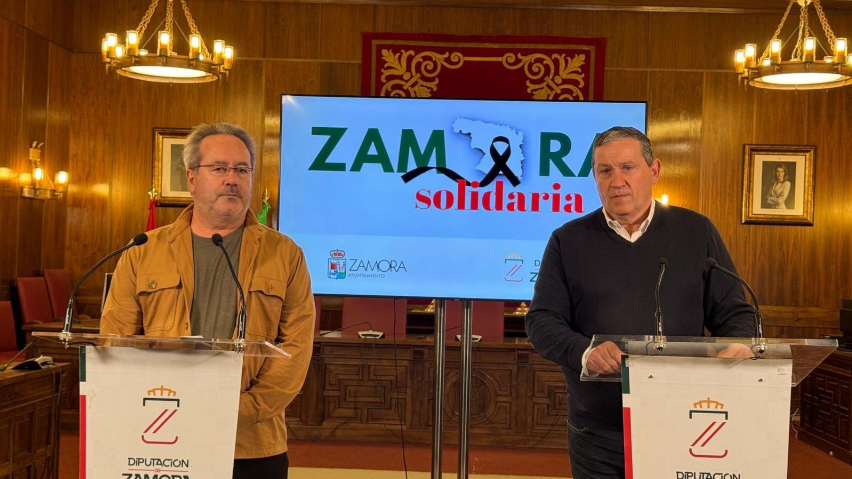 Francisco Guarido, alcalde de Zamora y Javier Faúndez, presidente de la Diputación