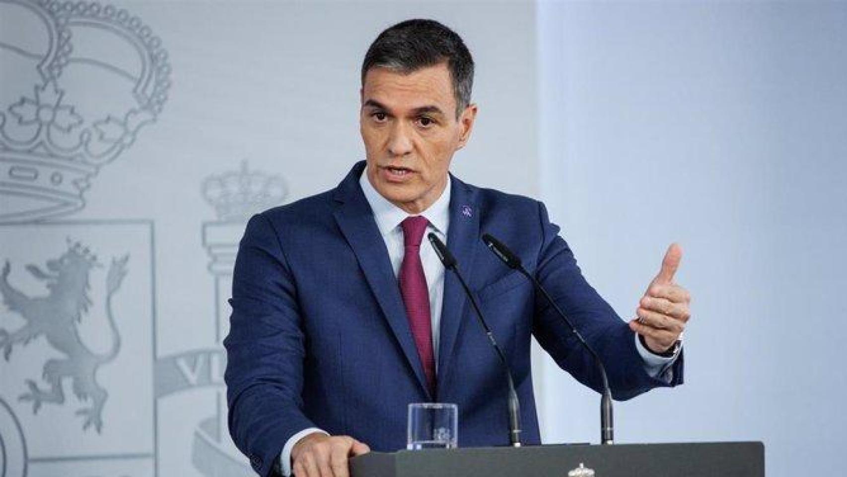 Pedro Sánchez, en el Complejo de la Moncloa.