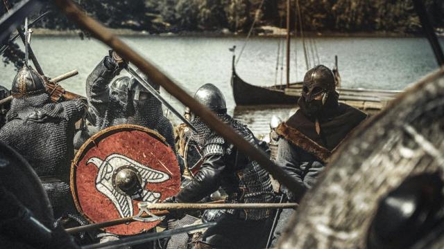 Recreación histórica de la batalla de Rastarklav, un gran choque por el trono de Noruega.