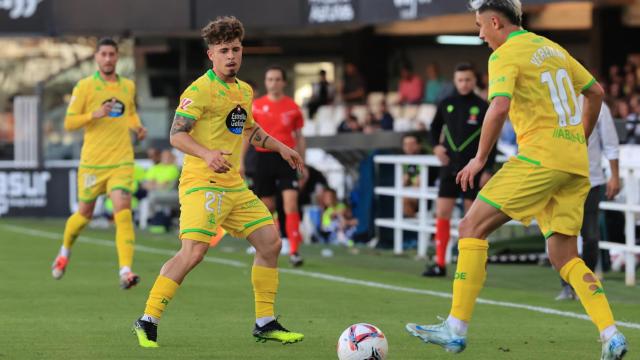 Yeremay y Mario Soriano durante el partido en Cartagena