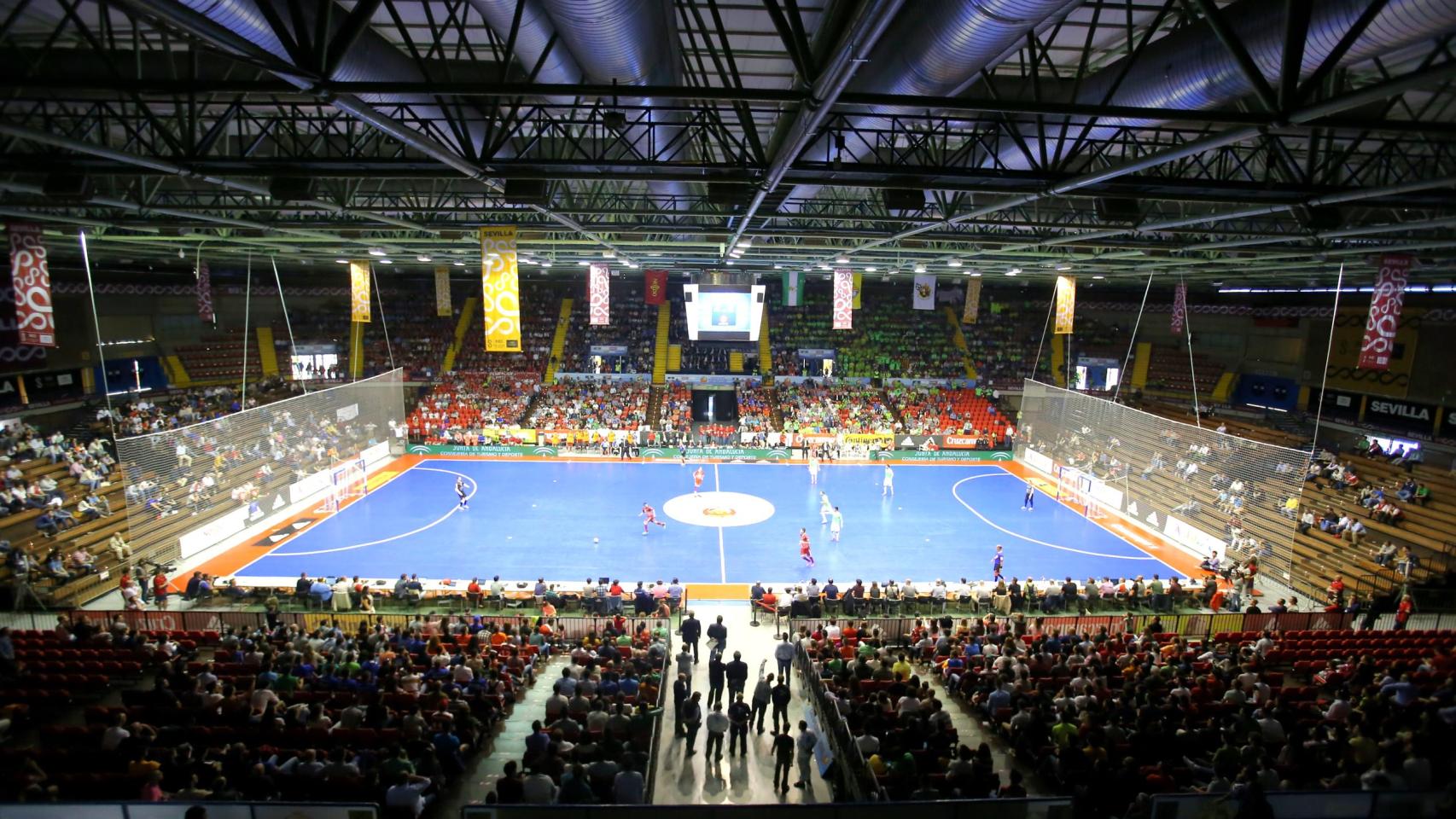 El Pabellón de San Pablo, durante la disputa de la Final Four de fútbol sala en 2016.