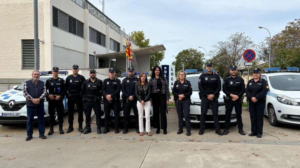 El equipo de Huesca junto a la alcaldesa, Lorena Orduna.