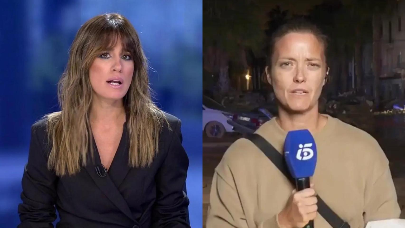 Isabel Jiménez y María Casado en 'Informativos Telecinco'.