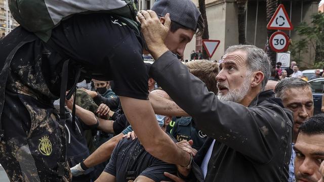 Felipe VI, el pasado domingo, 3 de noviembre, en Paiporta.