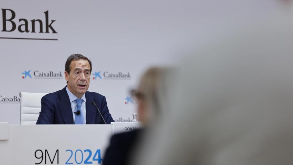 Gonzalo Gortázar, consejero delegado de CaixaBank, durante la presentación de resultados del banco del pasado jueves.