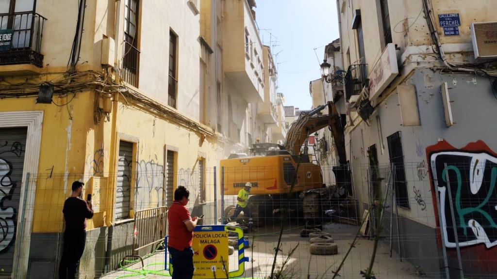 Así lucían los Callejones del Perchel este lunes.