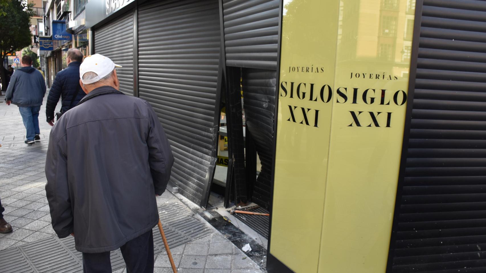 Atraco en joyería siglo XXI de Valladolid