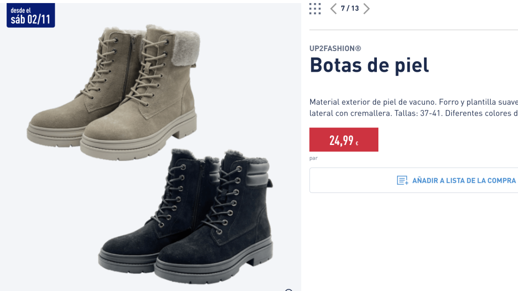 Botas de piel.