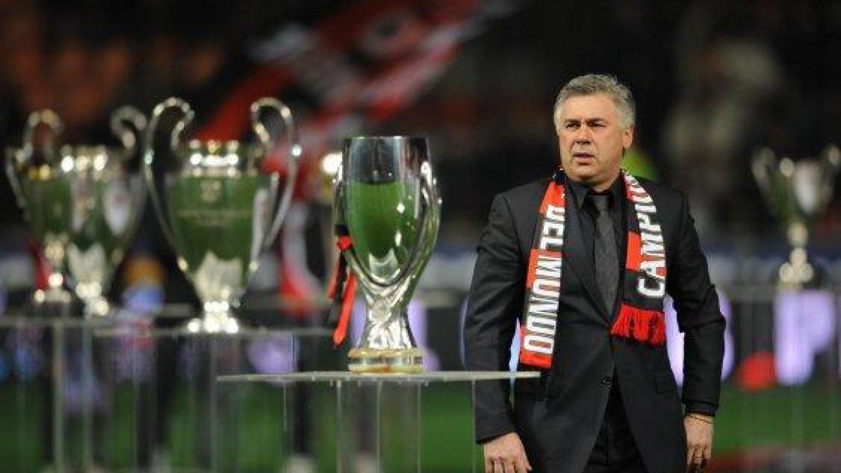 Carlo Ancelotti, en sus épocas en el AC Milan y el Real Madrid