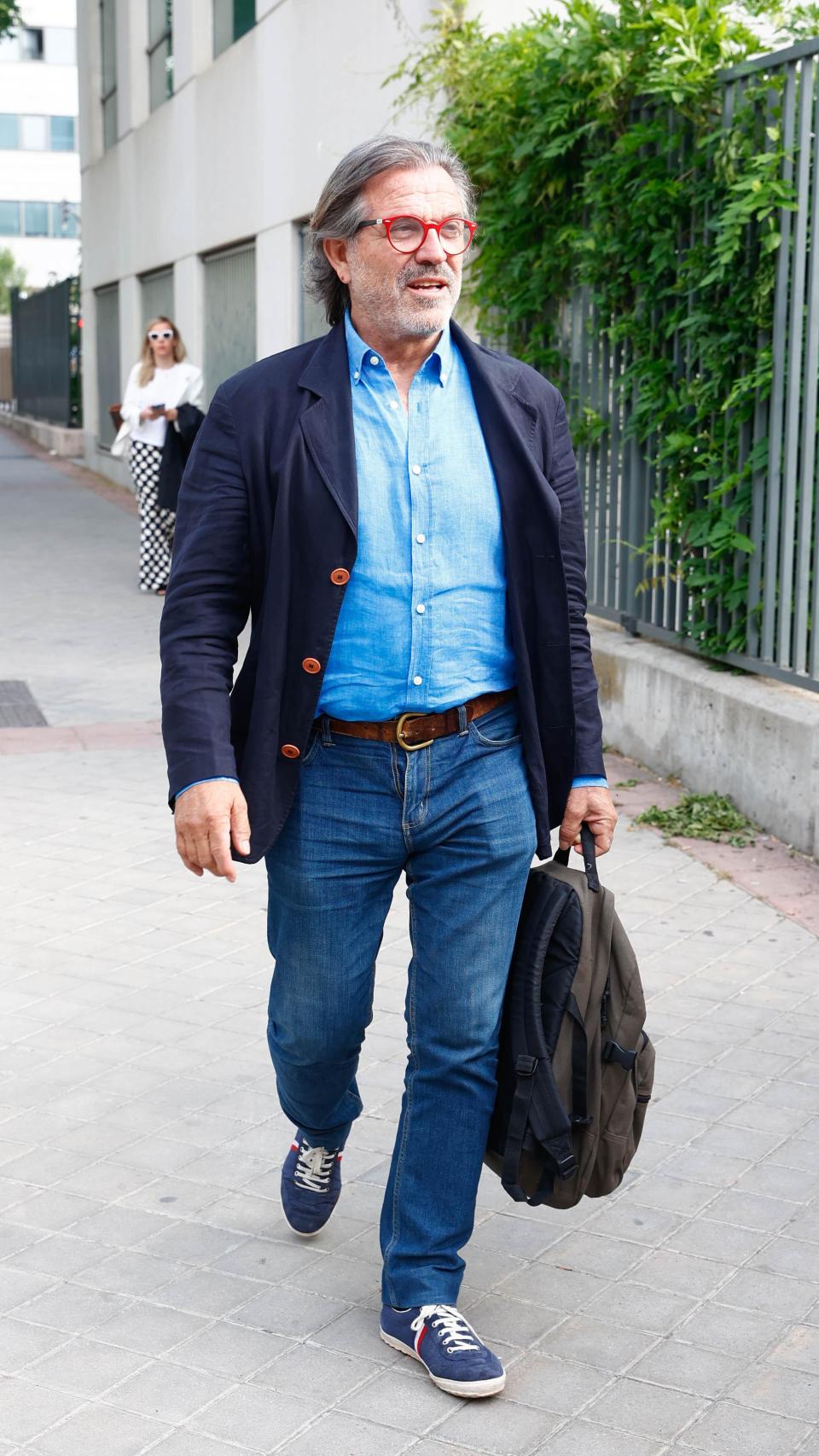 Pepe Navarro, llegando a los juzgados de Madrid, en junio de 2022.