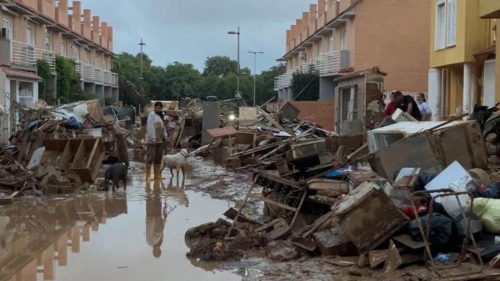 La imagen de las calles es de catástrofe total.