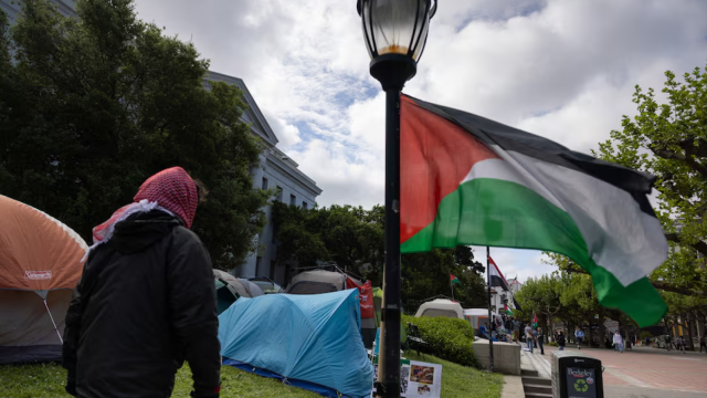 Concentración propalestina en el Campus de Berkeley de la Universidad de California, el pasado 25 de abril.