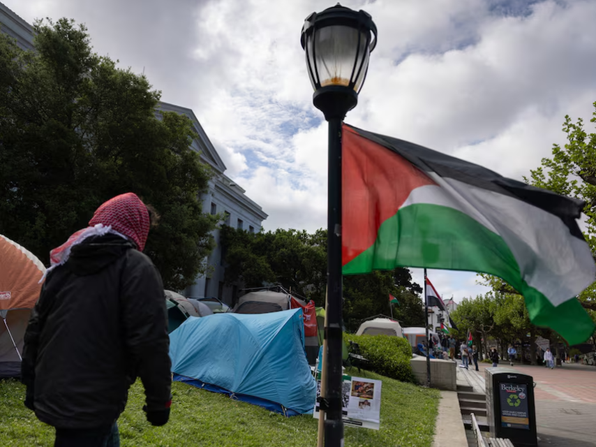 Concentración propalestina en el Campus de Berkeley de la Universidad de California, el pasado 25 de abril.