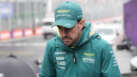 Fernando Alonso, antes de comenzar el Gran Premio de Brasil de Fórmula 1 2024