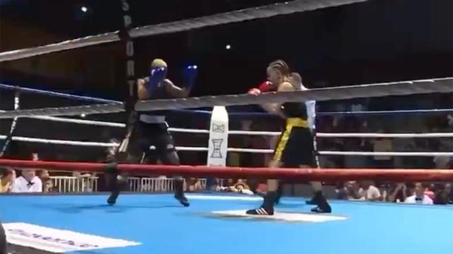 Maho Bah-Villemagne, durante su primera pelea en categoría masculina