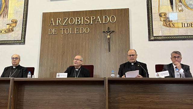 Rueda de prensa en el Arzobispado de Toledo.