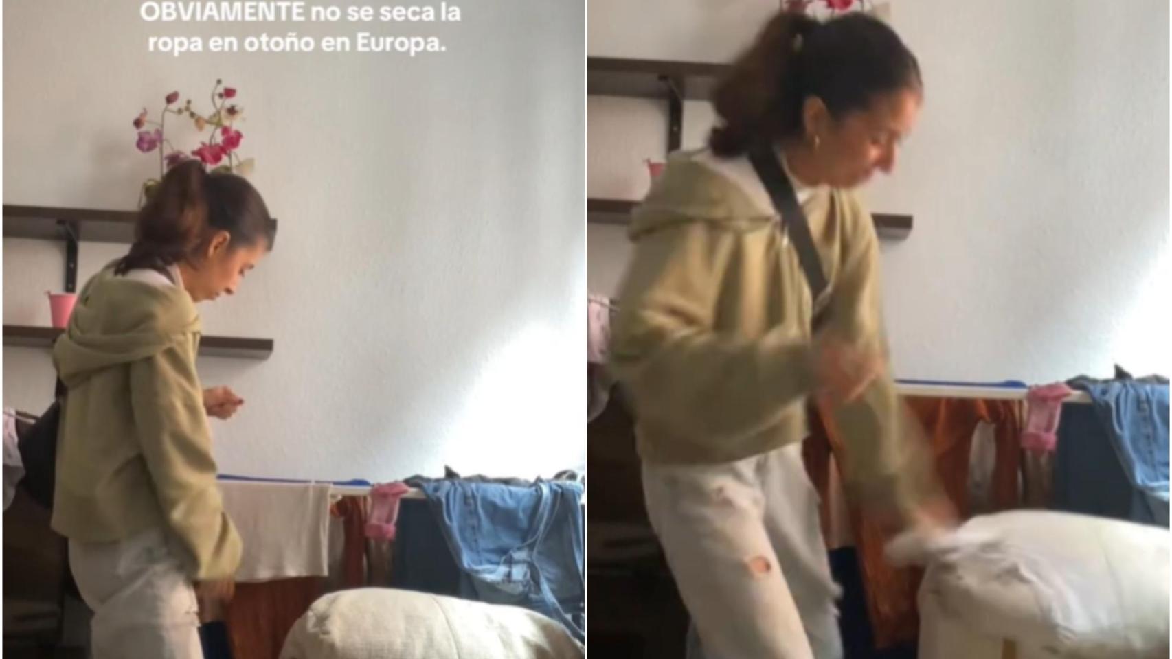 Una mexicana que vive en España muestra la gran diferencia a la hora de tender la ropa: No me acostumbro