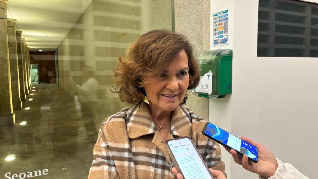 Carmen Calvo condena en A Coruña los incidentes de Paiporta durante la presentación de su libro