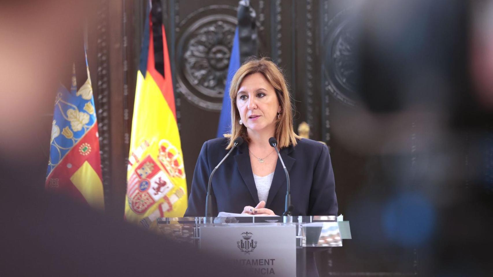 María José Catalá tras la Junta de Gobierno Local. Ayuntamiento de Valencia