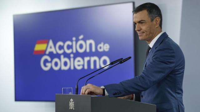 El presidente del Gobierno, Pedro Sánchez, tras una reunión del Consejo de Ministros.