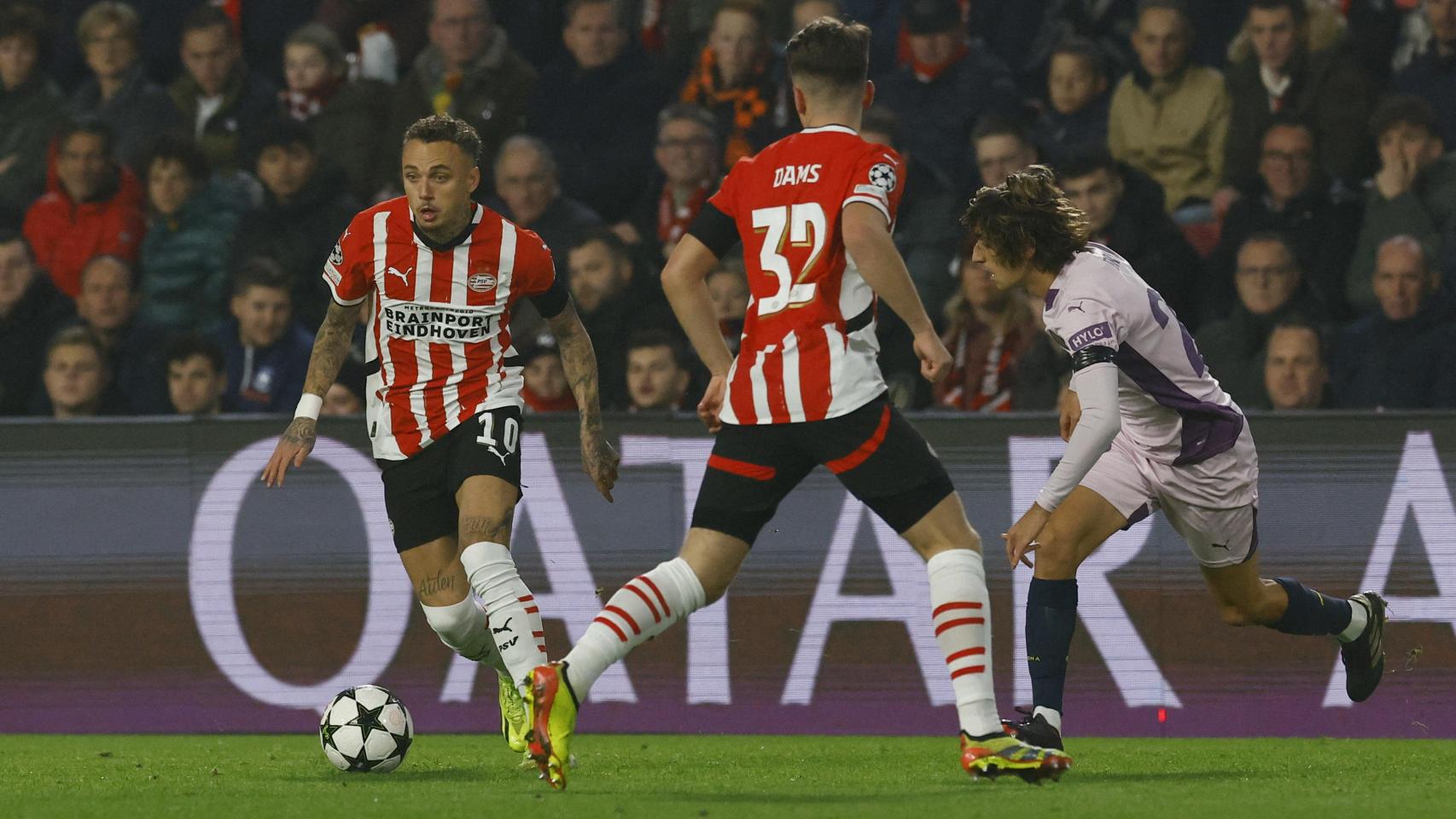 Noah Lang, durante el partido ante el Girona.