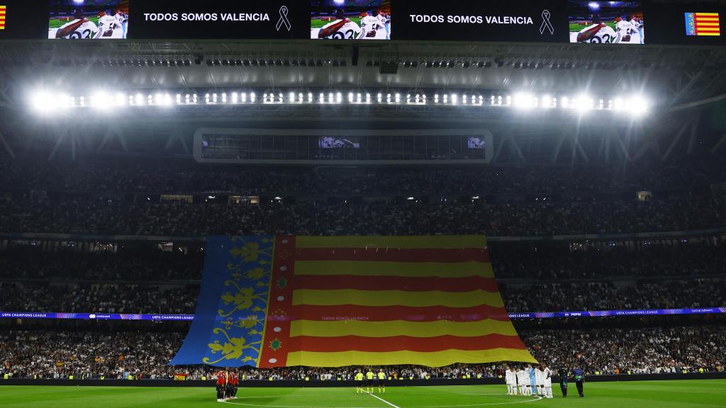 Así fue el homenaje del Bernabéu a los afectados por la DANA en Valencia