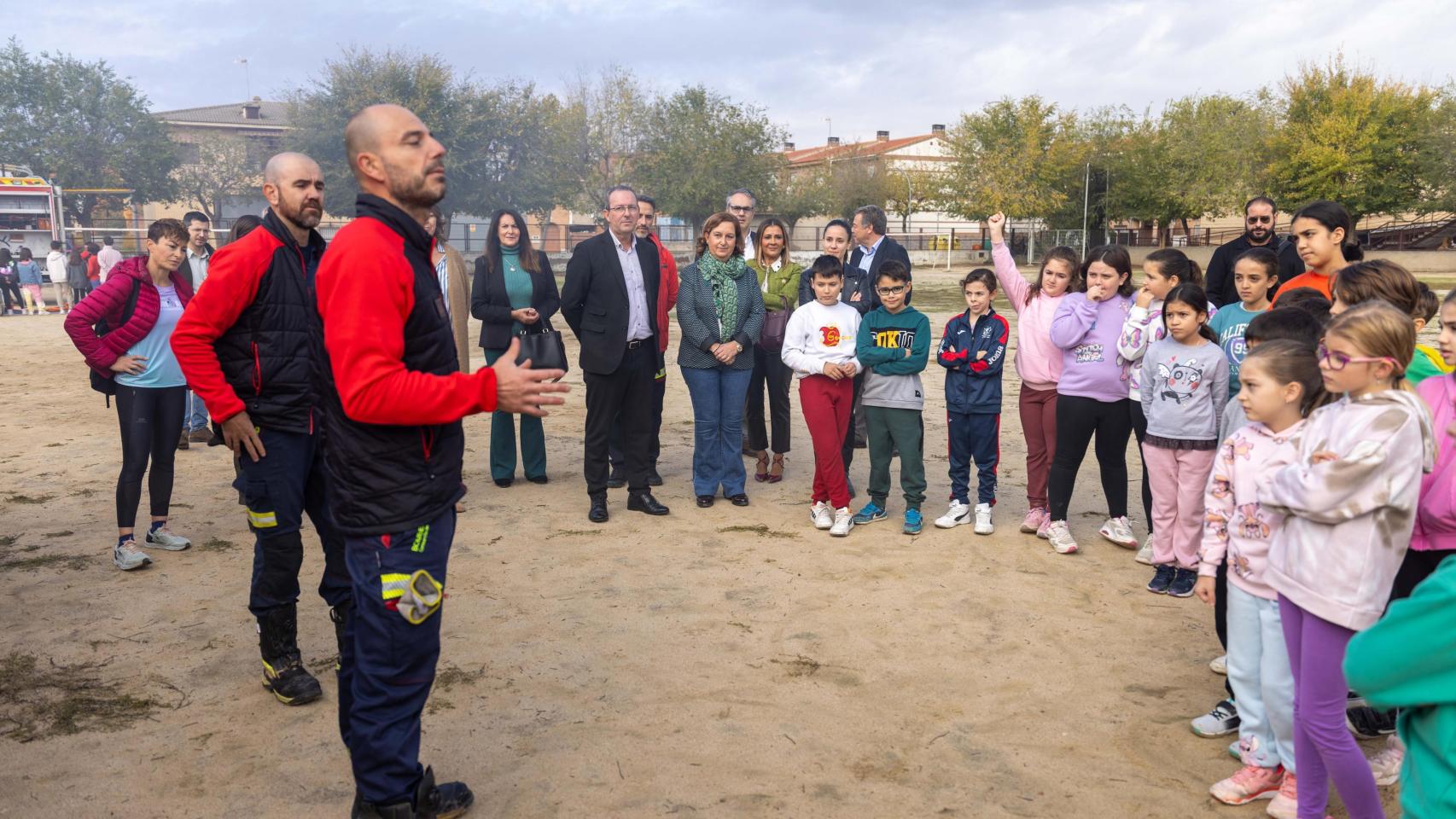 Así han aprendido los alumnos del CEIP Miguel de Cervantes de Mocejón (Toledo) a protegerse en caso de incendio