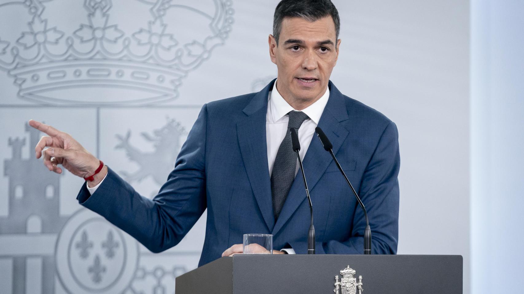 Pedro Sánchez este martes en rueda de prensa tras el Consejo de Ministros.