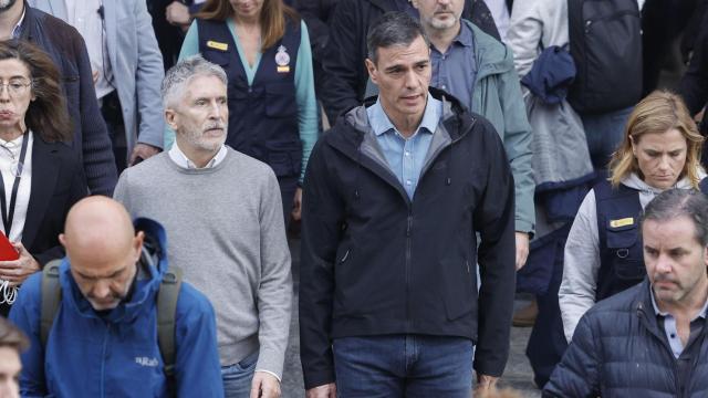 El presidente del Gobierno, Pedro Sánchez, en el Centro de Emergencias de la Generalitat valenciana.