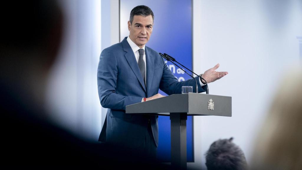 El presidente del Gobierno, Pedro Sánchez, durante una rueda de prensa, posterior al Consejo de Ministros.