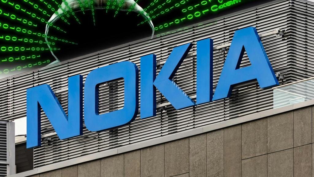 Fotomontaje con el logo de Nokia en un edificio.