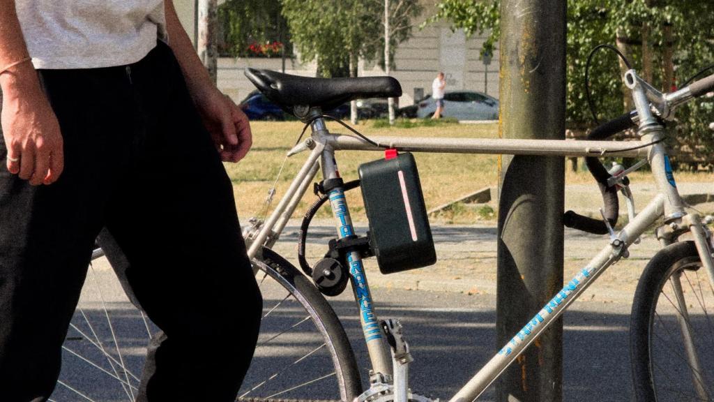 Spiny instalado en una bicicleta