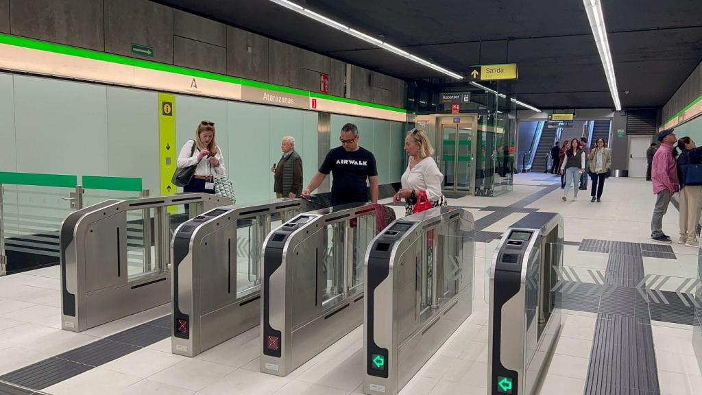 Interior de una de las estaciones del Metro de Málaga.