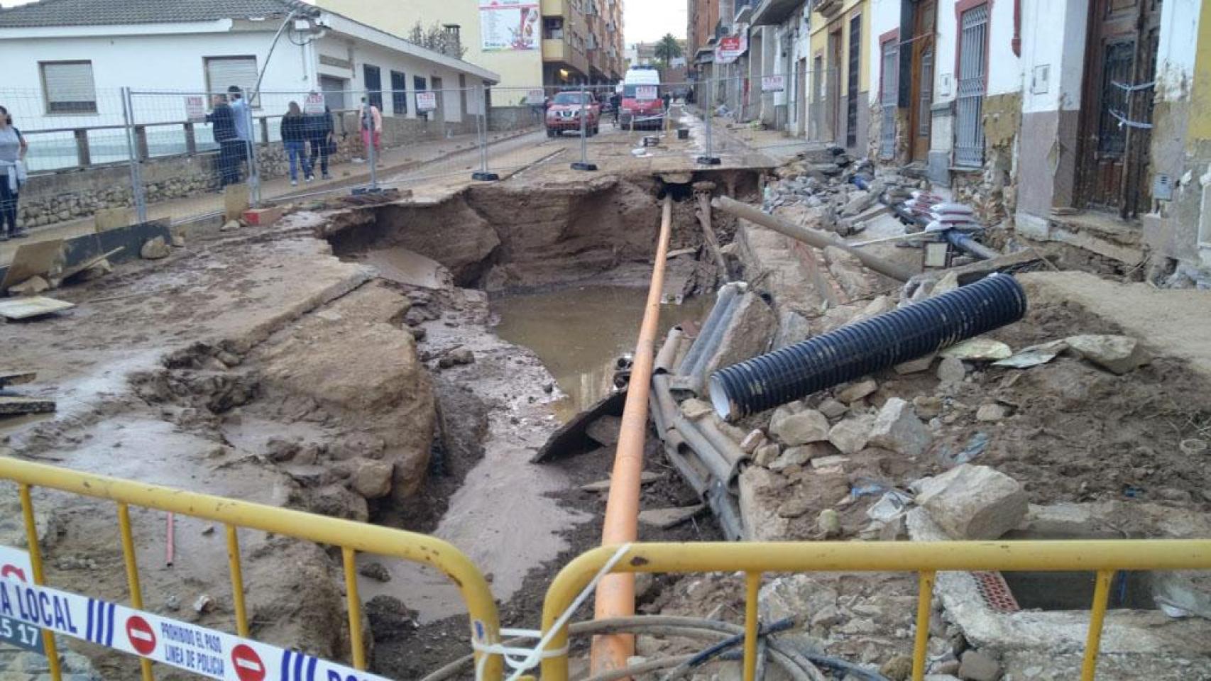 Las calles en Chiva, una de las zonas más afectadas por la DANA