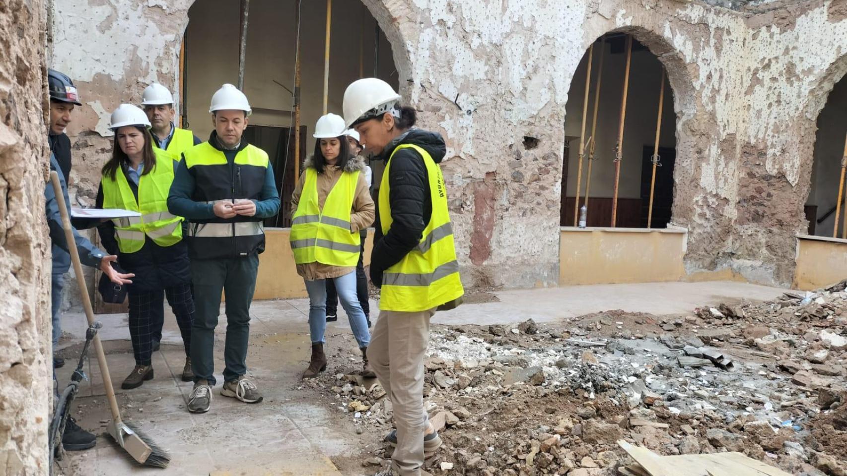 Visita a las obras de la Casa de los Frailes.