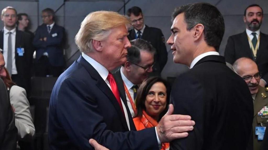 El presidente del Gobierno, Pedro Sánchez, y Donald Trump, en 2018.