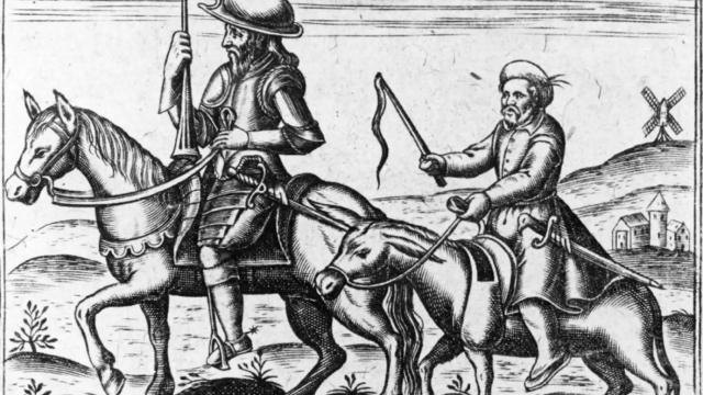 Ilustración sobre El Quijote.