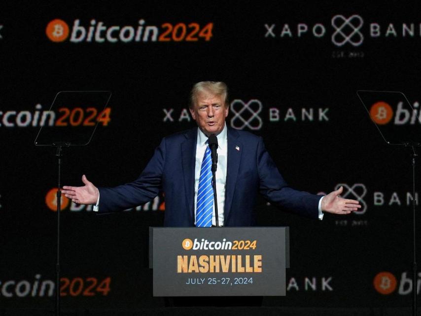 El presidente electo de Estados Unidos, Donald Trump, el pasado verano durante el evento Bitcoin 2024.