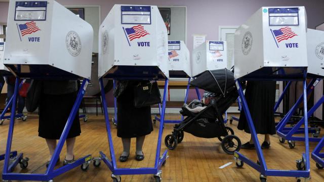 Un centro de votación de Nueva York este martes.