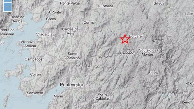 Registrado un terremoto de magnitud 2,9 en Forcarei (Pontevedra), el 6 de noviembre de 2024